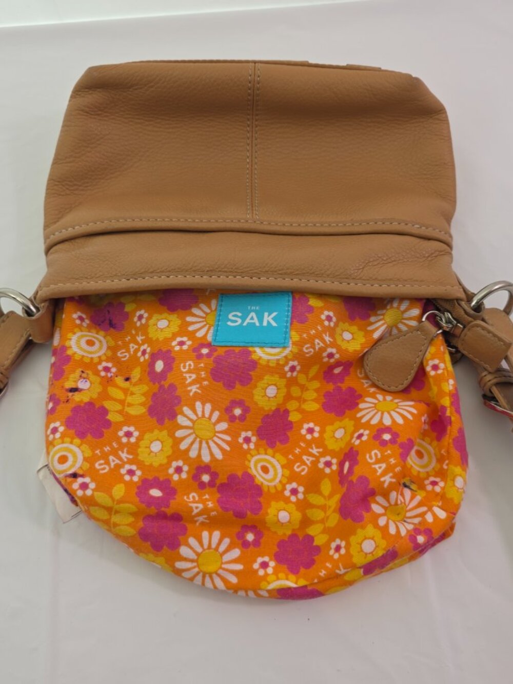 The Sak Leather Adjustable Strap Shoulder Crossbody Handbag - Picture 10 of 16